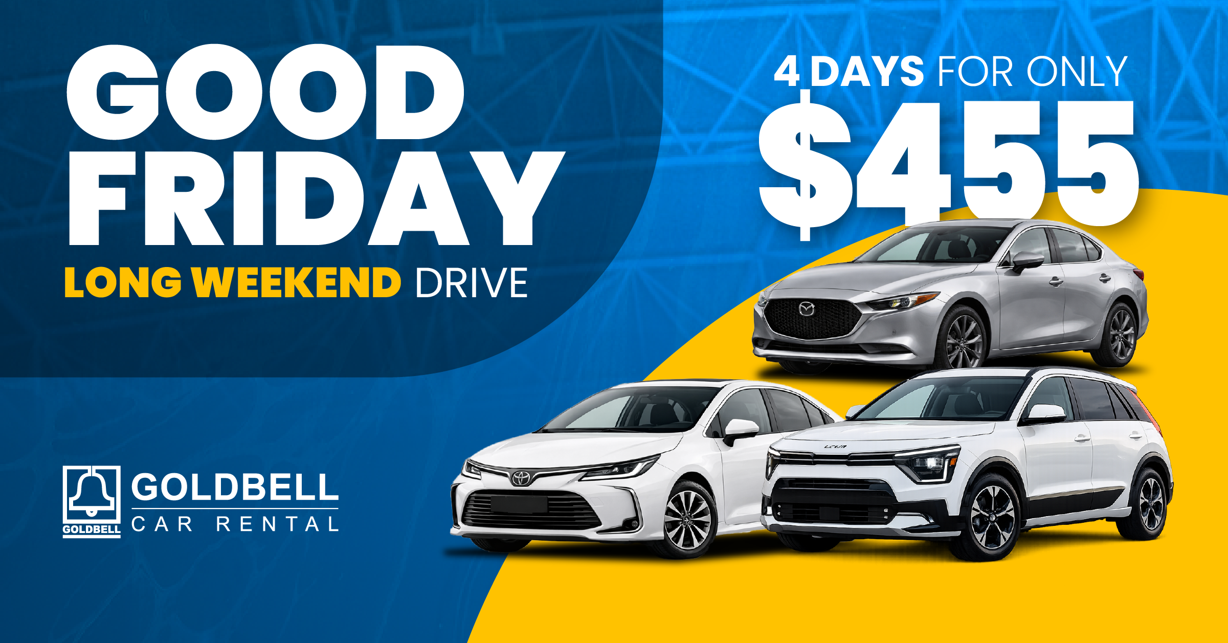 Good Friday Long Weekend Drive – 4 Days from $455