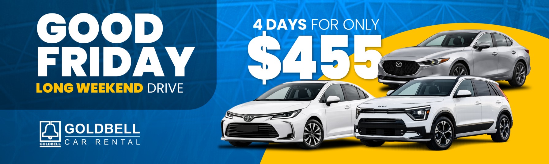 Good Friday Long Weekend Drive – 4 Days from $455